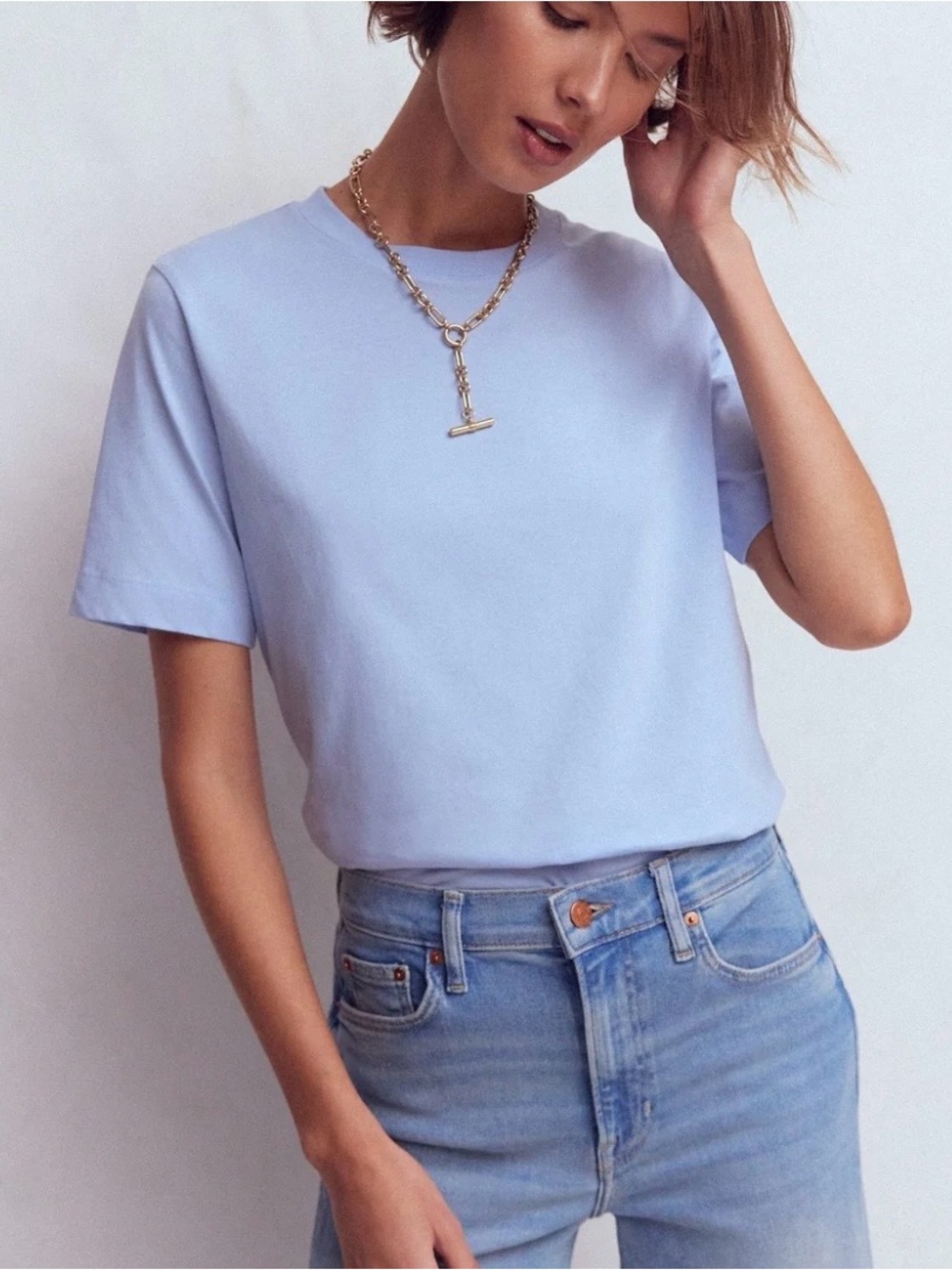 Boden Relaxed Cotton T-shirt
Brunnera Blue